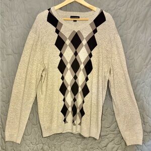 Vintage Banana Republic Gray Argyle Sweater | Preppy Grandpa Energy 👴✨